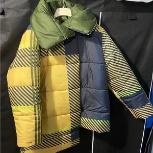 Ivy Park Adidas plaid reversible puffer jacket